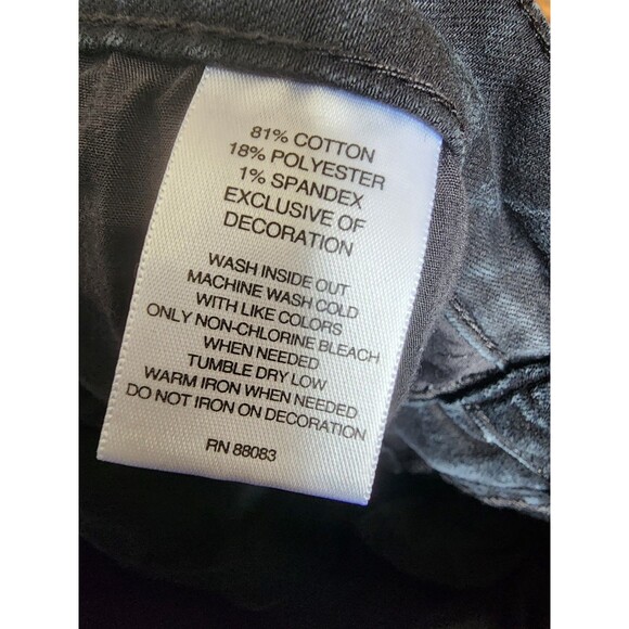 Signature 1 Studio Black Embellished Rocker Pants Size 8 Stretchy - Picture 7 of 7